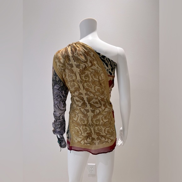 Vintage Roberto Cavalli fall 2004 Runway one-sleeve blouse - Picture 14 of 15